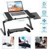 360-degree adjustable Laptop Bed Tray Table, Comes with a removable mouse board Laptop Bed Table, Portable Standing Desk with Storage Drawer