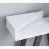 Contemporary Two Toned Console Table with Two Shelves - White & Grey