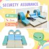 Soft Climb and Crawl Foam Playset 10 in 1, Safe Soft Foam Nugget Block for Infants, Preschools, Toddlers