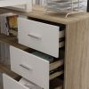 Home Office Computer Desk Corner Desk With 3 Drawers and 2 Shelves Tv Table for Pc Furniture Laptop Table Bed Gamer Desks Study