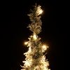 Artificial Christmas Tree Pop-up Flocked Snow 200 LEDs 82.7"