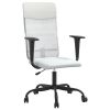 Office Chair White Mesh Fabric and Faux Leather