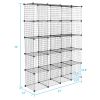 20-Cube Organizer Cube Storage Storage Shelves Wire Cube Storage Origami Shelves Metal Grid Multifunction Shelving Unit Modular Cubbies Organizer Book