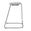 Finn Contemporary Counter Stool in Black Steel and Charcoal Fabric by LumiSource - Set of 2