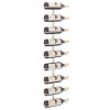 Wall-mounted Wine Rack for 9 Bottles White Iron