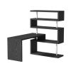Office desk with display stand Black