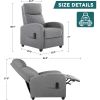 Recliner Chair for Adults, Massage reclining chair for Living Room, Adjustable Modern, Home Theater Seating Single(Deep Grey)