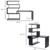 Office desk with display stand Black
