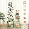 5-Tier Bookshelves, 67" Tall Black Bookshelf,Book Shelf,Bookcase,Modern Bookshelf,for CDs/Books/Collections,Display Shelf Nursey