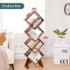 Creative Bookshelf, Tall Bookcase 4-Tier Bookcases, Wood Bookcases Book Organizer, Industrial Bookshelves Floor Standing