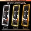 65"x22" Full Length Floor Mirror LED Whole Body Mirror,Wall Mounted with Lights,Vanity Mirror,with Dimming&3 Color Modes Black