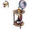MEDIMALL Wood Globe Bar Liquor Cabinet, 16th Century Italian Replica Bar Stand for Liquor, Wine, Stemware, Vintage Alcohol Cart