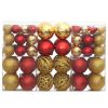 Christmas Baubles 100 pcs Gold and Wine Red 1.2" / 1.6" / 2.4"