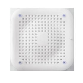 Square Hair Drain Cover for Filter Shower; Drain Protection Flat Strainer Stopper with 4 Suction Cups; Sink Drain for Bathroom (Color: White)