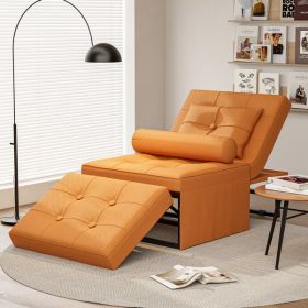 Sofa Bed, 4 in 1 Convertible Chair Multi-Function Folding Ottoman Guest Bed with Adjustable Backrest for Living Room, Apartment, Office 71.9''W (Color: as picture)