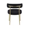 Woker Furniture Dining Chairs Set of 2 Round Upholstered Boucle Dining Room Chairs Mid-Century Modern Kitchen Chairs Curved Backrest Chairs for Dining